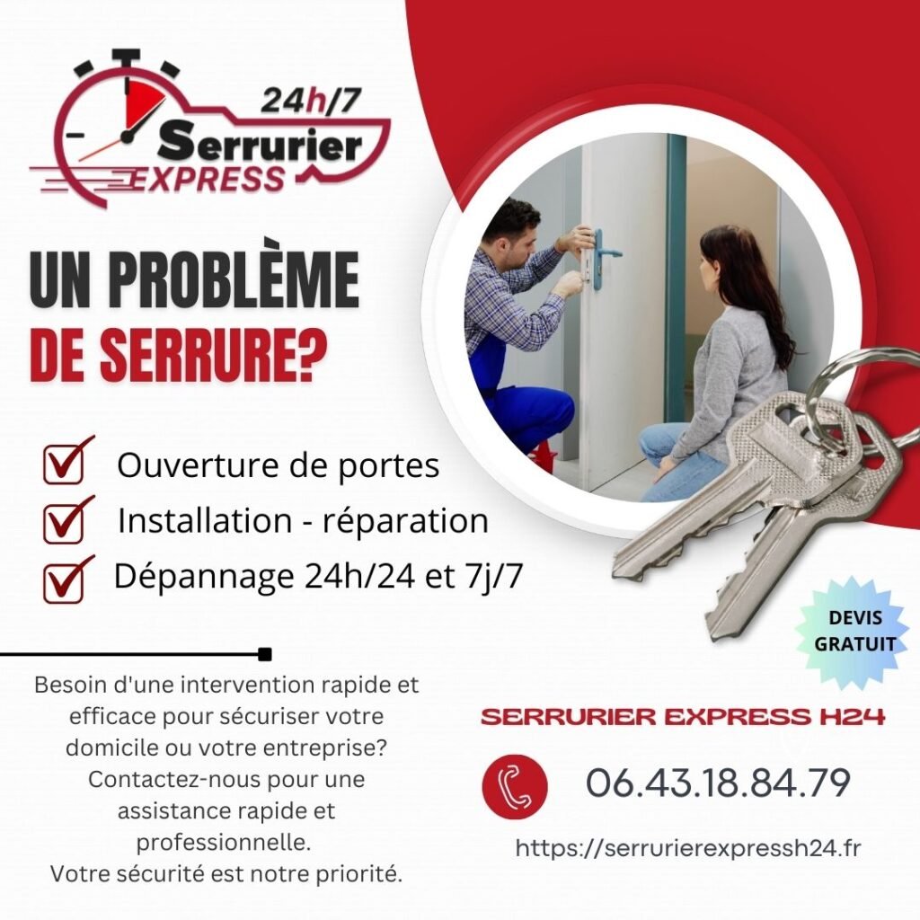 problème de serrure contactez serrurier express h24